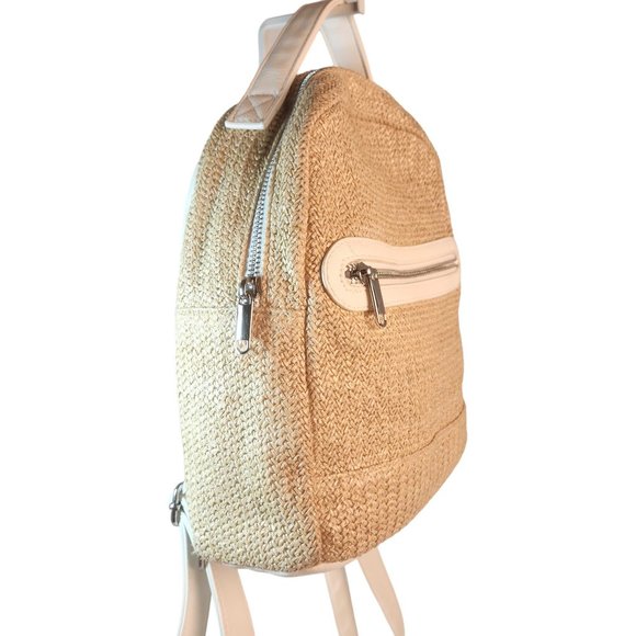 Wild Fable 10.5" Mini Dome Woven Tweed and Faux Leather Backpack - Picture 4 of 12